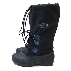 Sorel snowlion black winter / snow tall boots size 6